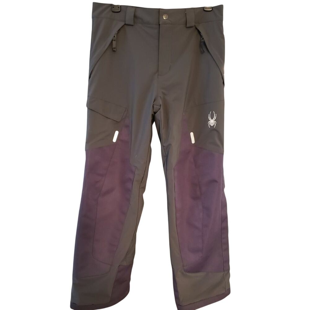 Spyder Boys 16 Snowboard Pants Dark Gray NOT PURPLE New Reinforced (J28)